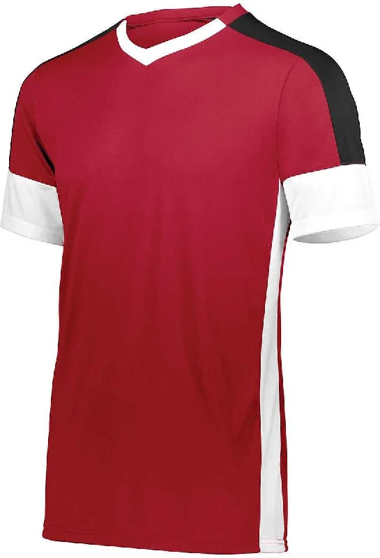 High Five 322930 Wembley Soccer Jersey - Scarlet White Black