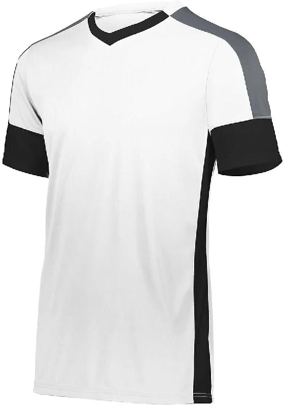 High Five 322930 Wembley Soccer Jersey - White Black Graphite