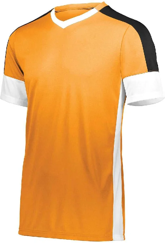 High Five 322931 Youth Wembley Soccer Jersey - Power Orange White Black