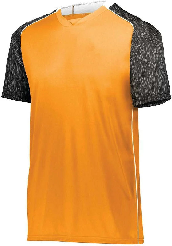 High Five 322940 Hawthorn Soccer Jersey - Power Orange Black Print White