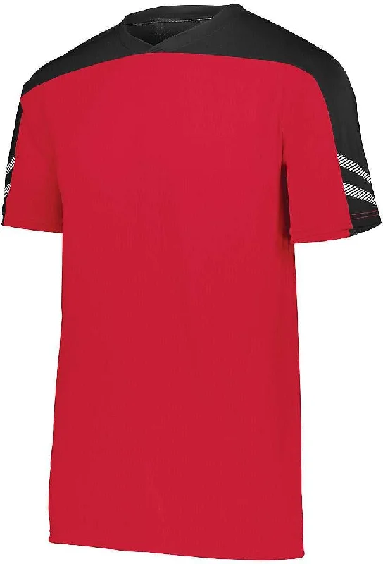 High Five 322951 Youth Anfield Soccer Jersey - Scarlet Black White