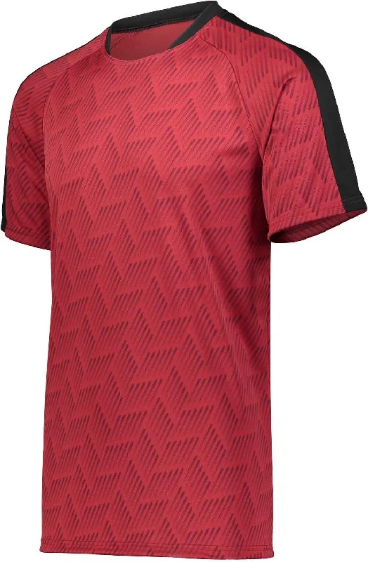 High Five 322980 Hypervolt Jersey - Maroon Print Black