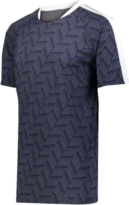 High Five 322980 Hypervolt Jersey - Navy Print White