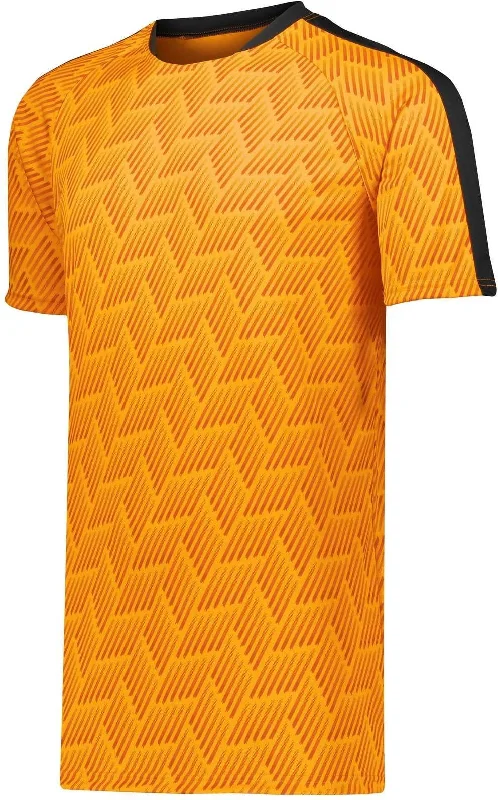 High Five 322981 Youth Hypervolt Jersey - Athletic Gold Print Black