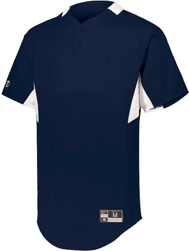 Holloway 221024 Game7 Two-Button Baseball Jersey - Navy White