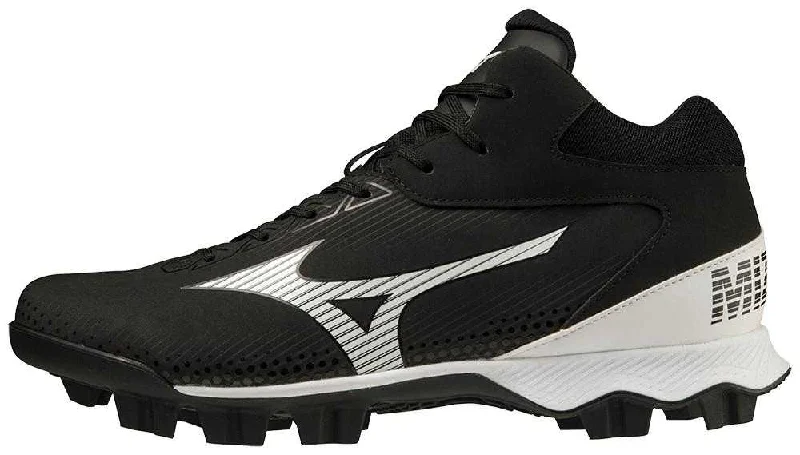 Mizuno Wave Lightrevo Mid Molded Cleats - Black White