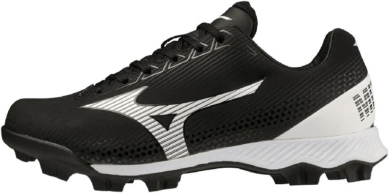 Mizuno Wave Lightrevo Youth Low Molded Cleats - Black White