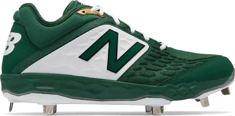 New Balance 3000v4 Fresh Foam Metal Cleats Low Cut - Green White