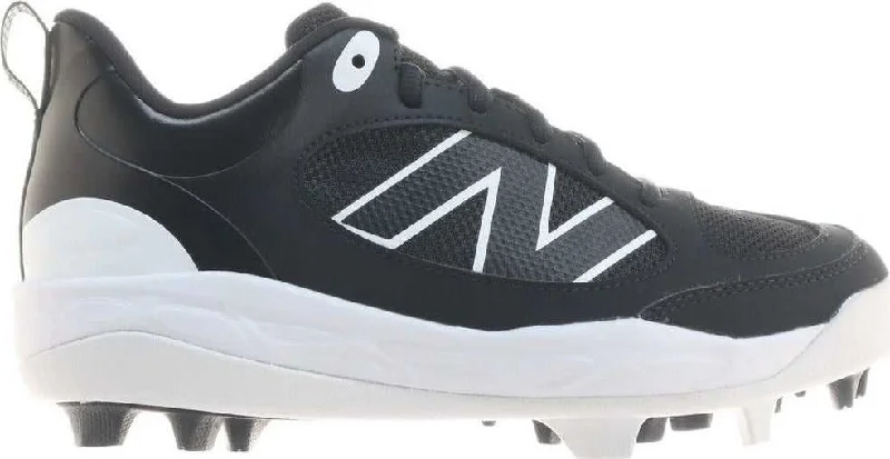 New Balance 3000v7 Boys Fresh Foam Rubber Molded Cleats - Black White