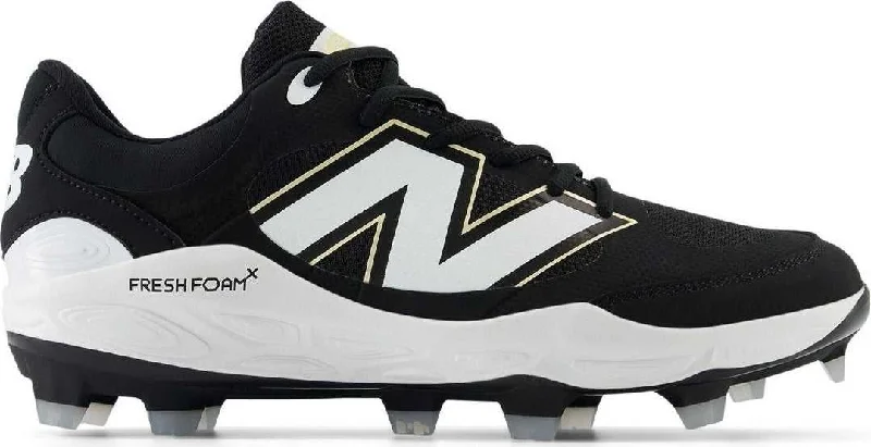 New Balance 3000v7 Fresh Foam X Molded Cleats - Black White