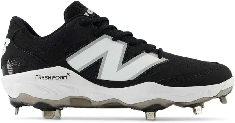 New Balance 3000v7 Fresh Foam X Molded Cleats - Black Synthetic White