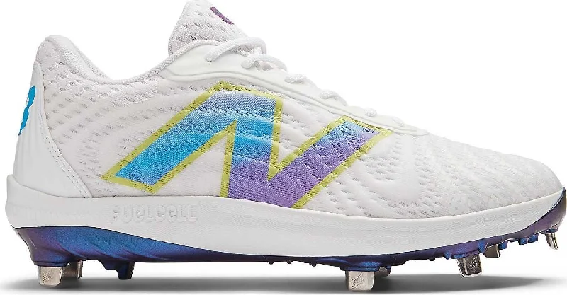 New Balance FuelCell  L4040v7 Unity of Sport Low Cut Metal Cleat - White Dusted Grape Water Cress