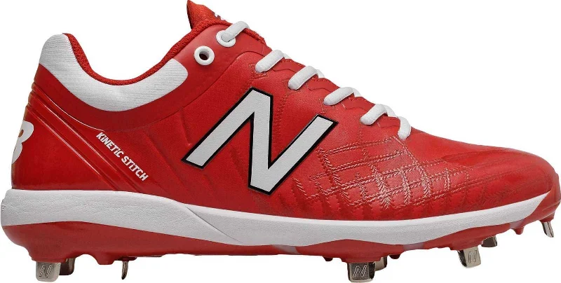 New Balance L4040v5 Low Cut Metal Cleat - Red