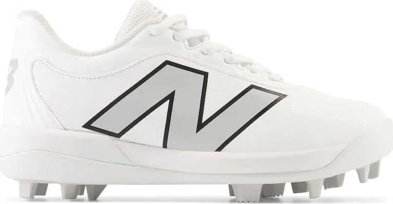 New Balance Youth J4040v7 Low Rubber Molded Cleat - White