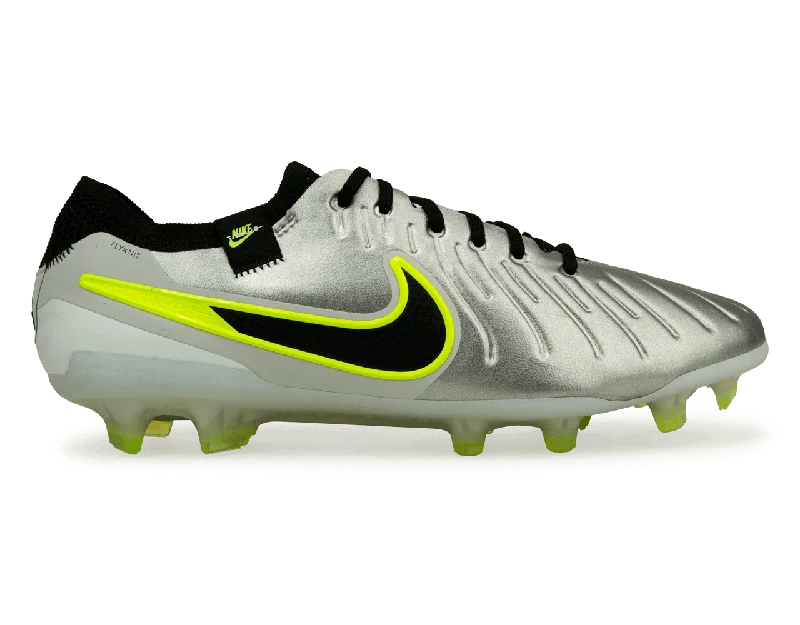 Nike Men's Tiempo Legend 10 Elite FG Silver/Black/Volt