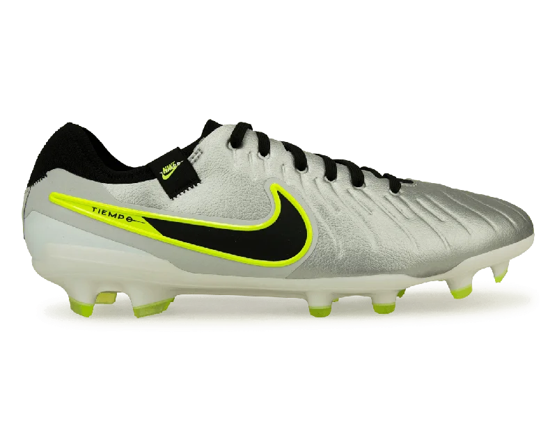 Nike Men's Tiempo Legend 10 Pro FG Silver/Black/Volt