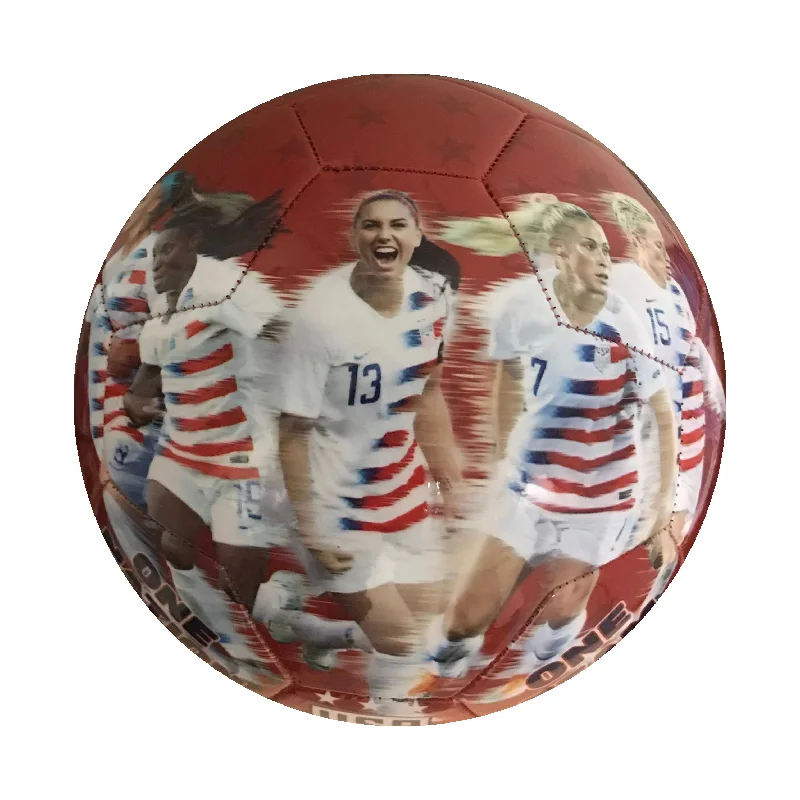 USWNT Size 5 Graphic Players Soccer Ball - Red