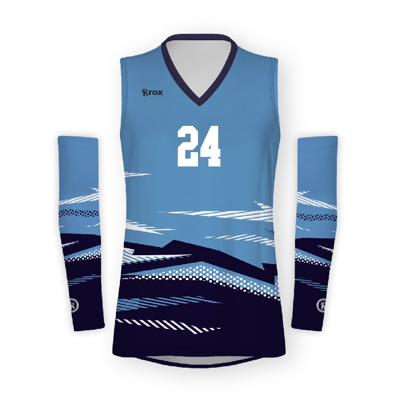 Hologram Women's Sleeveless with Sleeves Sublimated Volleyball Jersey