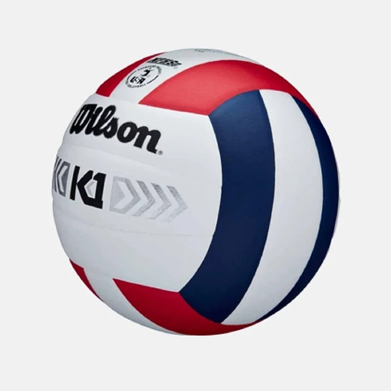 K1 Silver Official Size Volleyball, Red/White/Navy