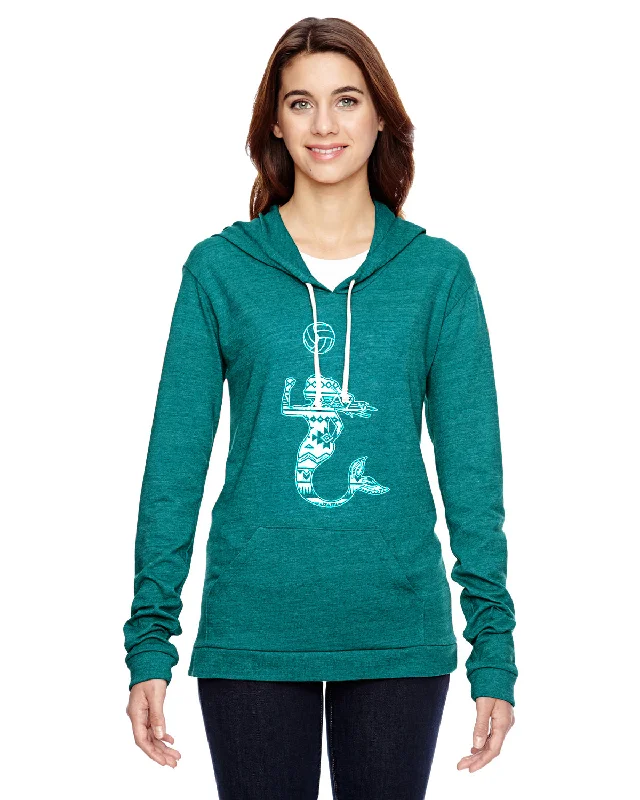 Mermaid with Volleyball Eco Jersey Pullover Hoodie Animal Sports Collection